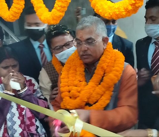 রঘুনাথপুরে দলীয় কার্যালয় উদ্বোধনে দিলীপ ঘোষ।