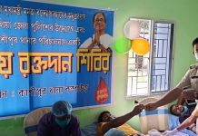 কাশীপুরে স্বেচ্ছায় রক্তদান শিবির।