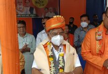 BJP – র শহীদ সম্মান যাত্রায় উপস্থিত কেন্দ্রীয় শিক্ষা প্রতিমন্ত্রী সুভাষ সরকার।