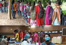 প্রশাসনের উদ্যোগে কলেজ পড়ুয়াদের টিকাকরণ।