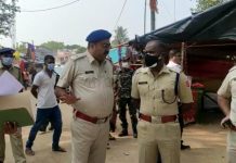 মৌতড় কালী মন্দির প্রাঙ্গণ পরিদর্শনে জেলা পুলিশ সুপার